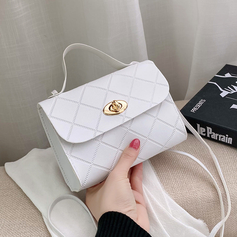 Quilted PU Small Square Crossbody Bag