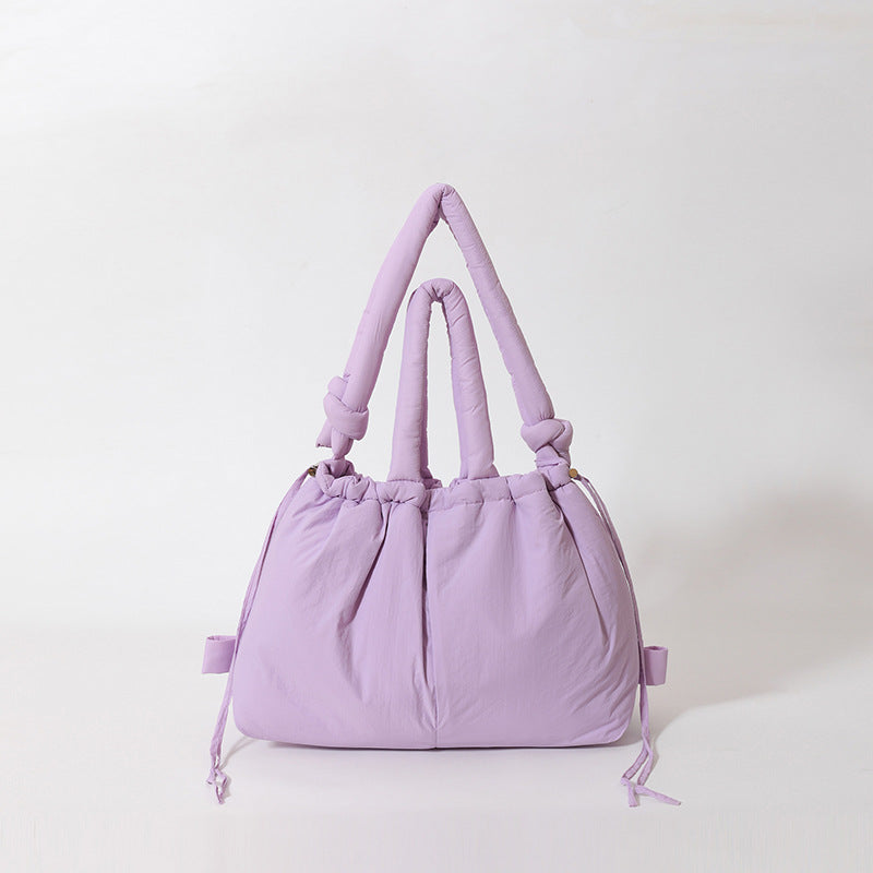 Nylon Drawstring Puffer Backpack