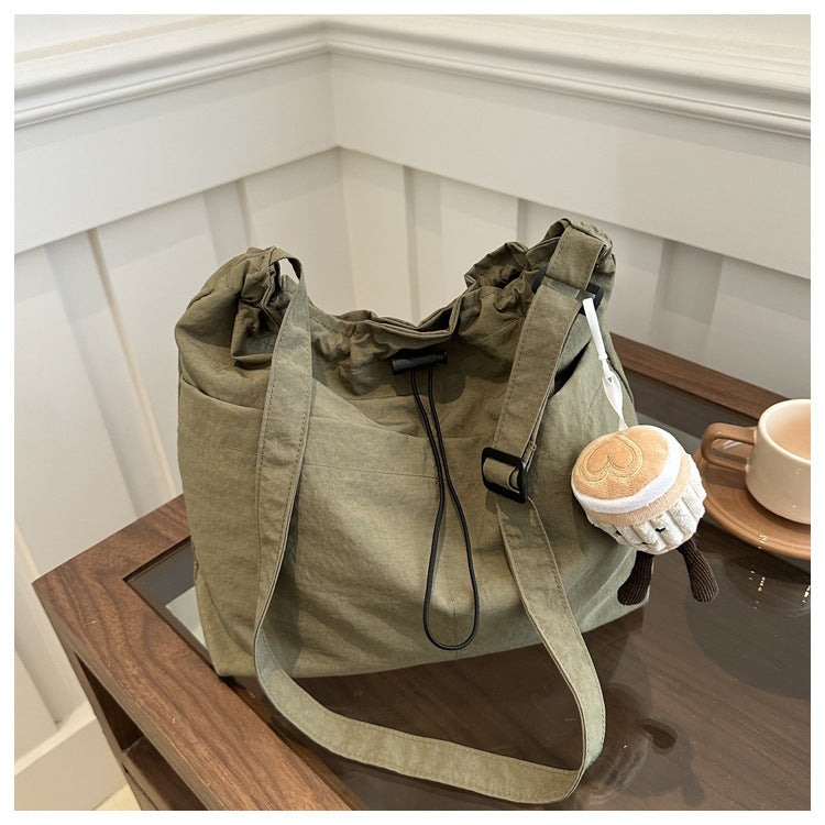Waterproof Nylon Drawstring Bucket Bag (without charm)