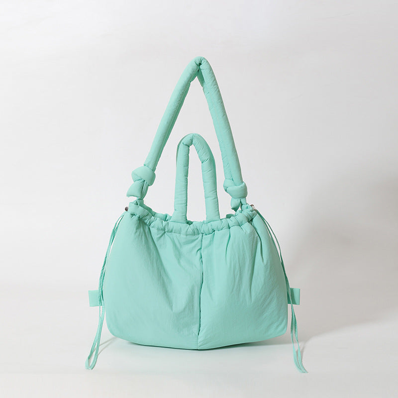 Nylon Drawstring Puffer Backpack