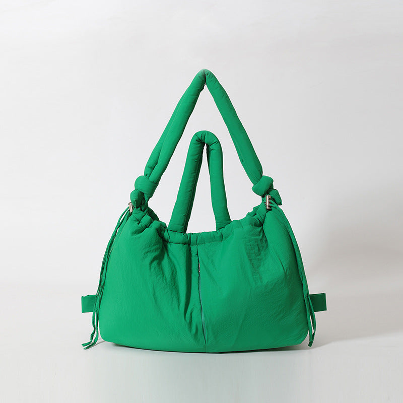 Nylon Drawstring Puffer Backpack