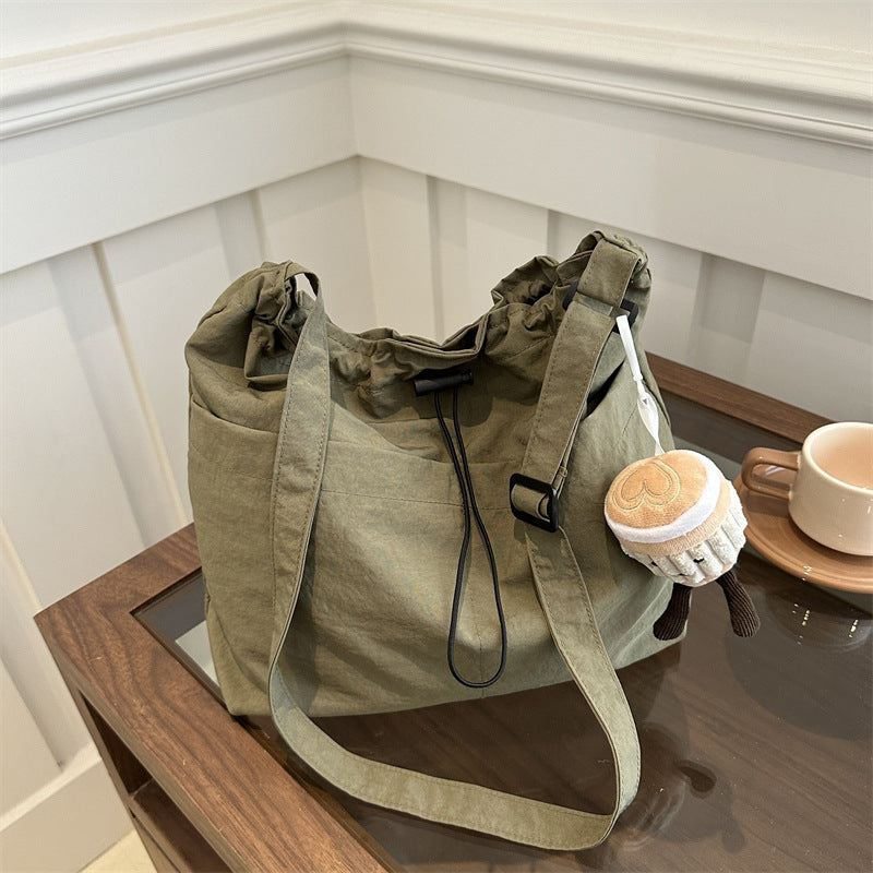 Waterproof Nylon Drawstring Bucket Bag (without charm)