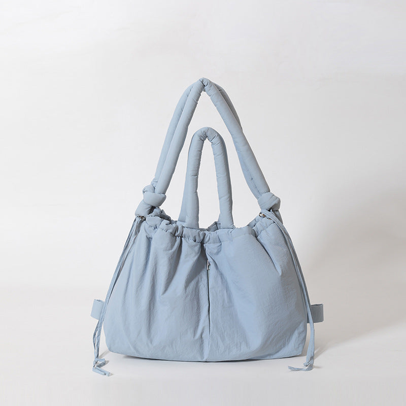 Nylon Drawstring Puffer Backpack