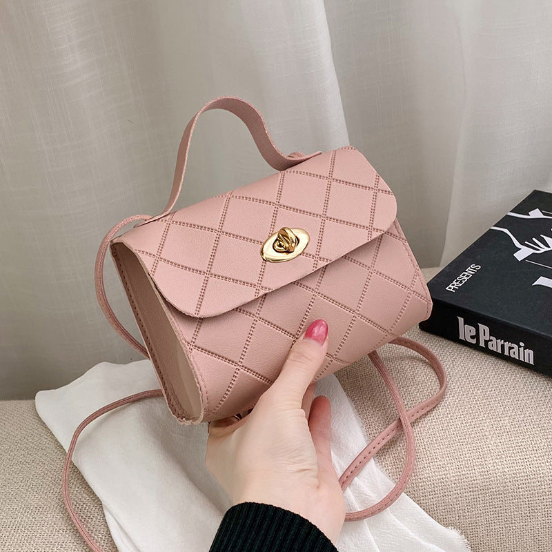 Quilted PU Small Square Crossbody Bag