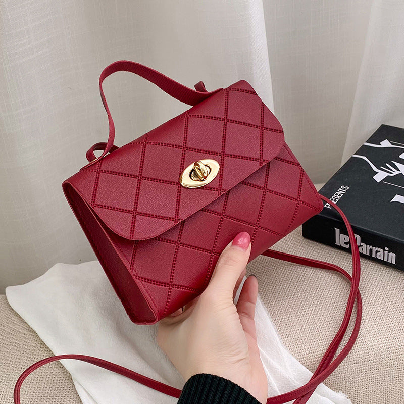 Quilted PU Small Square Crossbody Bag