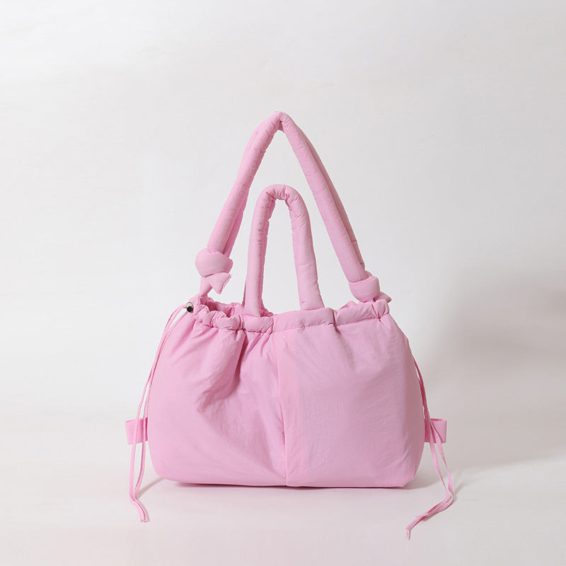 Nylon Drawstring Puffer Backpack