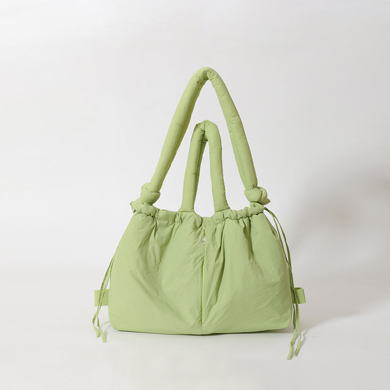 Nylon Drawstring Puffer Backpack