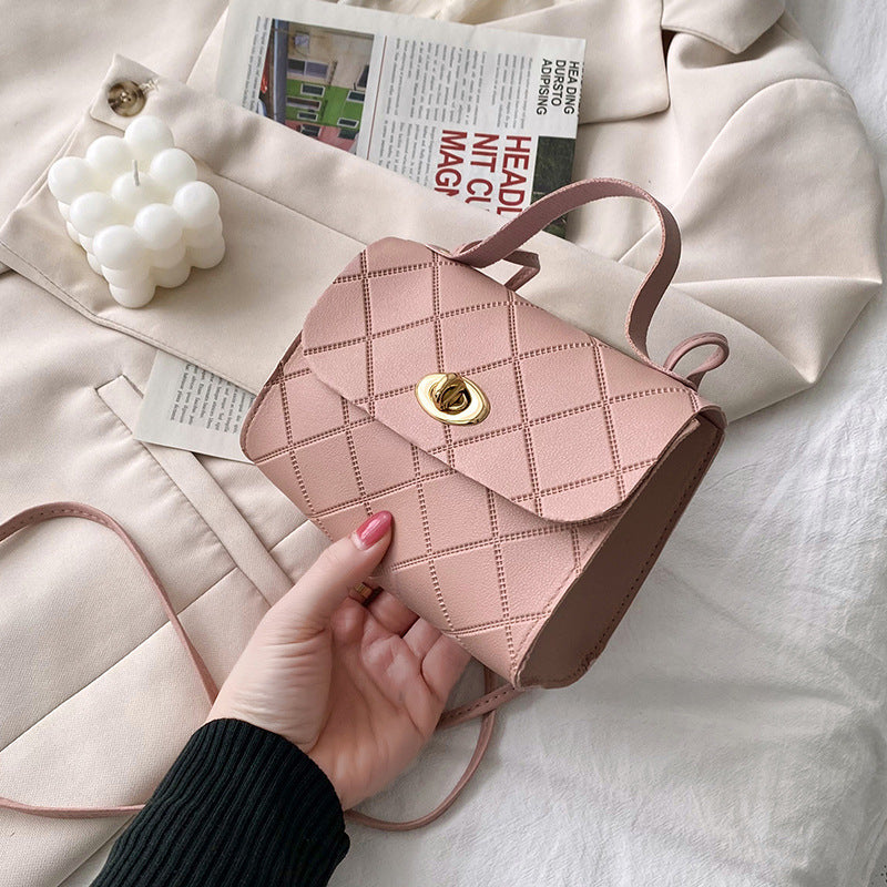 Quilted PU Small Square Crossbody Bag