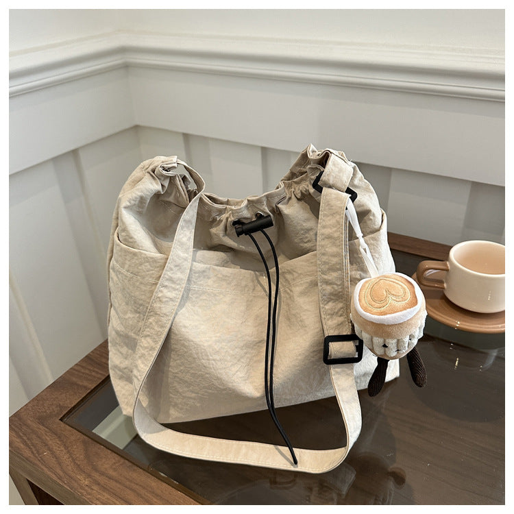 Waterproof Nylon Drawstring Bucket Bag (without charm)