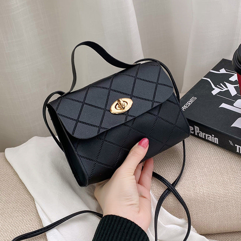 Quilted PU Small Square Crossbody Bag