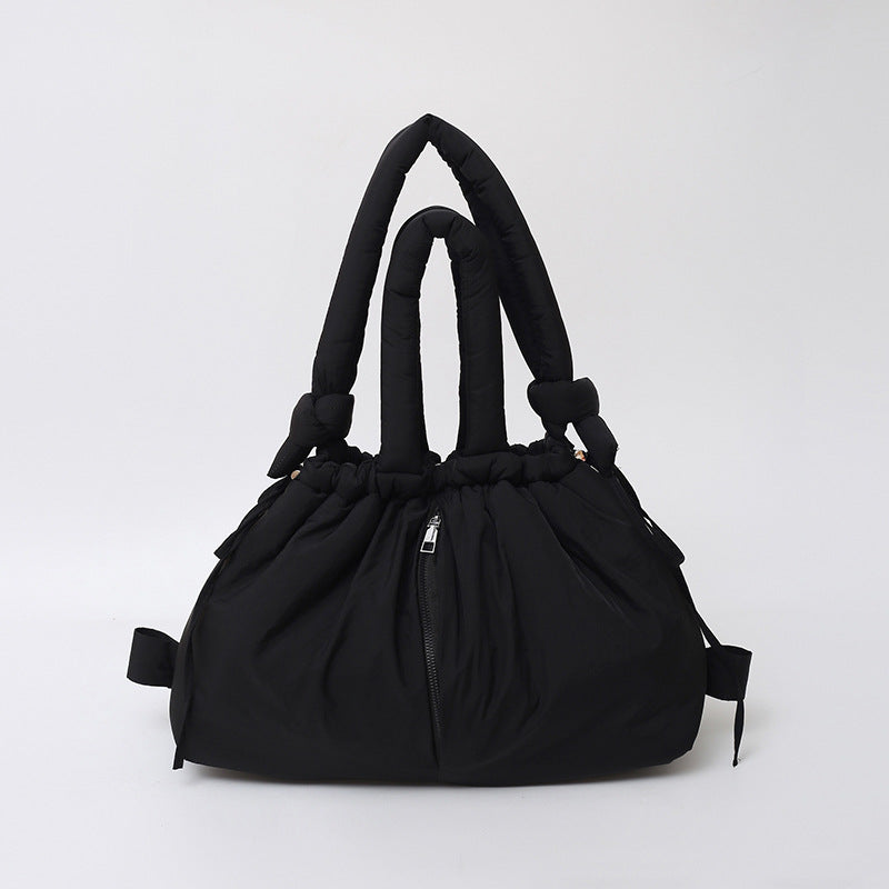 Nylon Drawstring Puffer Backpack