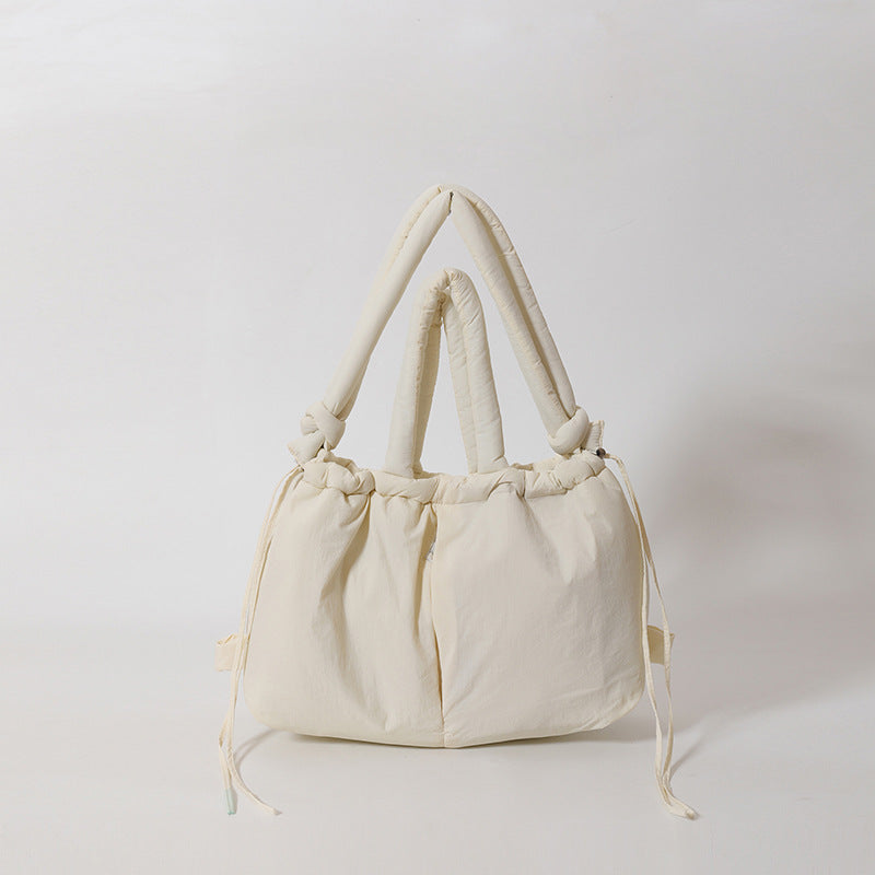 Nylon Drawstring Puffer Backpack
