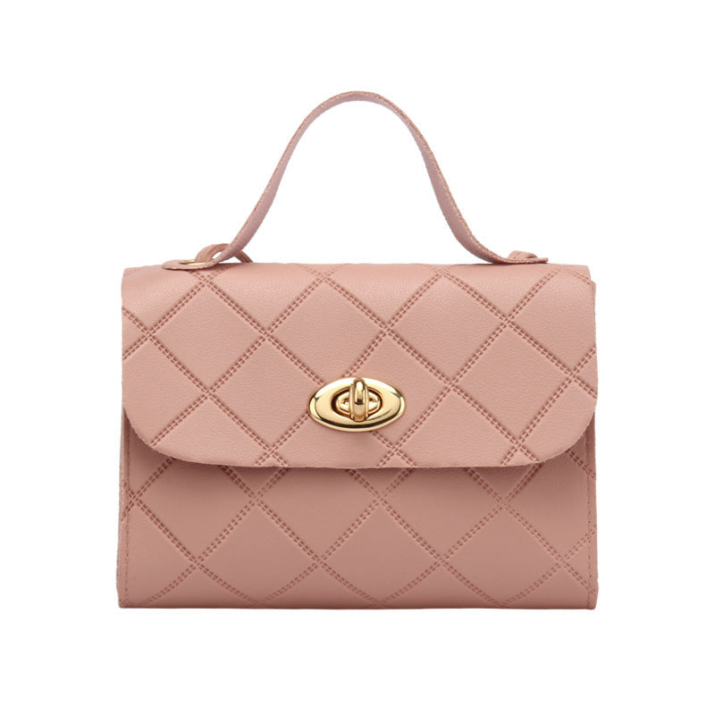 Quilted PU Small Square Crossbody Bag